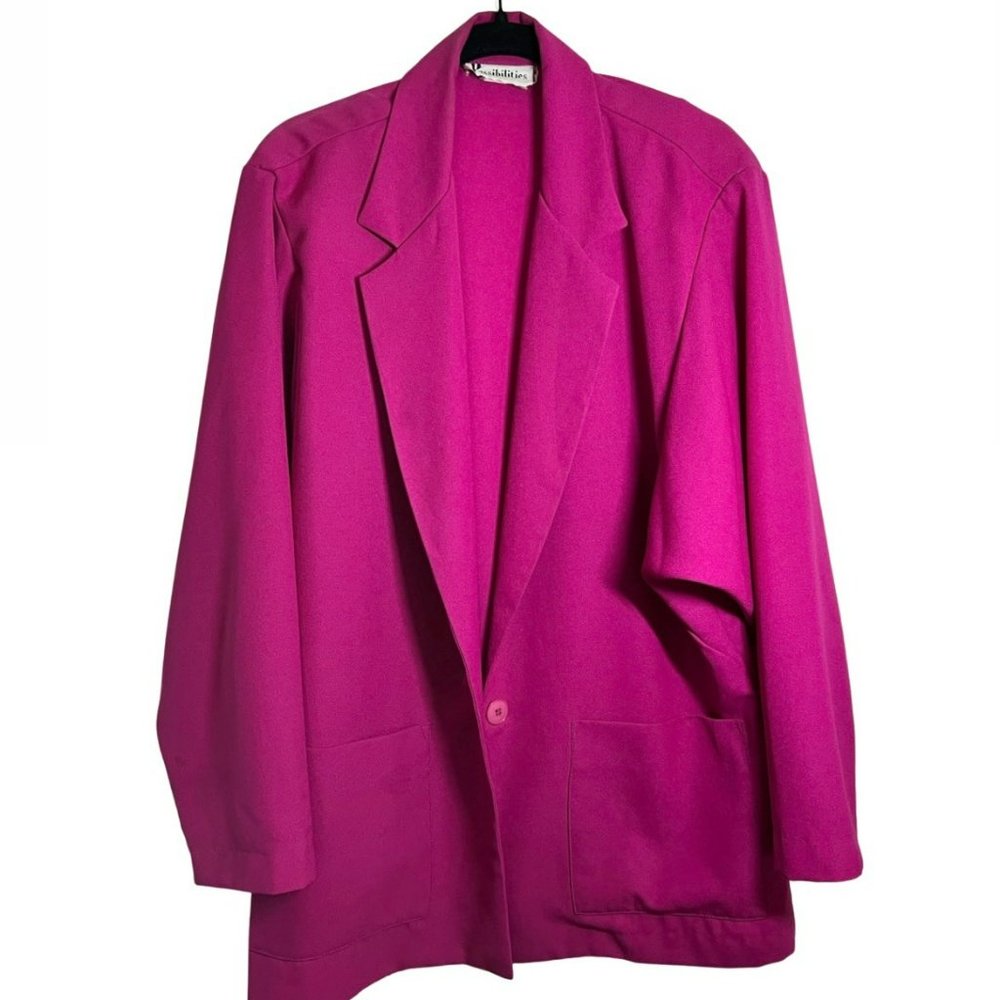 Oversized Barbie Pink Blazer, Women's Jacket